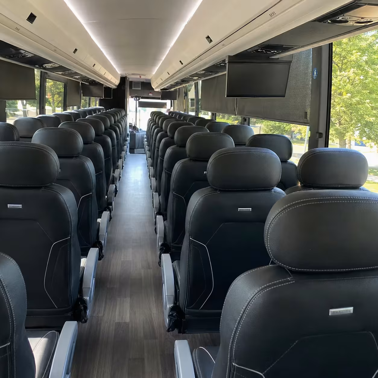 construction site charter bus rentals in hemet